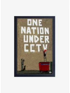 Cheapest 🧨 Banksy One Nation Framed Wood Wall Art 🌟