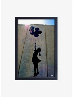 Coupon 🥰 Banksy Palestine Balloon Girl Framed Wood Wall Art 🔥