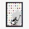 Discount 🌟 Banksy Squares Vs. Rat Framed Wood Wall Art 🔔