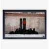 Brand new 🎉 Banksy Twin Towers Framed Wood Wall Art 😀