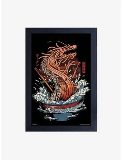 Brand new 👏 Illustrata Dragon Ramen Framed Wood Wall Art 👍