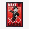 Best Sale 😍 Monopoly 500 Large Framed Wood Wall Art 💯