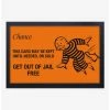 Buy 🔔 Monopoly Chance Jail Free Framed Wood Wall Art 🎉