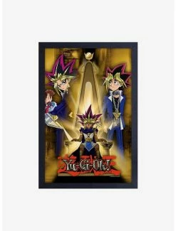 Discount ⭐ Yu-Gi-Oh Yami & Yugi Throne Framed Wood Wall Art 🎁