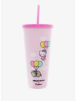Discount 🔔 Hello Kitty X Pusheen Acrylic Travel Cup 😉