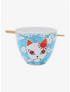 Discount ❤️ Demon Slayer: Kimetsu No Yaiba Tanjiro Fox Mask Ramen Bowl With Chopsticks 💯