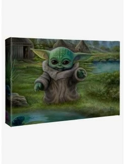 Cheap 🔥 Star Wars The Mandalorian Child's Play 10" x 14" Gallery Wrapped Canvas ⭐