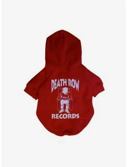 Hot Sale 💯 Death Row x Fresh Pawz Classic Logo 🐶 Dog Hoodie Red ✔️