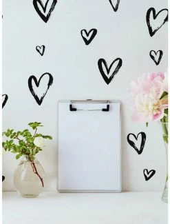 Brand new 🛒 Sketchy Hearts Peel And Stick Wall Decals 🥰