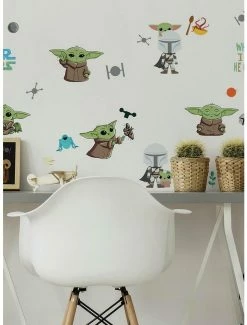 Buy ❤️ Star Wars The Mandalorian The Child Illustrated Peel And Stick Wall Decals 🎉