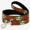 Coupon 🧨 Frosty The Snowman Poinsetta Plaid 🐶 Dog Leash ✨