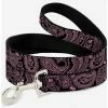 Buy 👏 Bandana Skull Print 🐕 Dog Leash Black Pink 👍