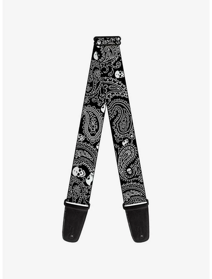 Best Sale โญ Bandana Skull Print Guitar Strap Black White ๐ 1 Best Sale โญ Bandana Skull Print Guitar Strap Black White ๐