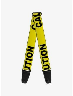 Deals 🔥 Caution Tape Guitar Strap ✔️