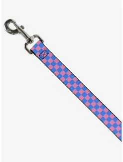 Cheapest 💯 Checker Print 🐕 Dog Leash Baby Pink Blue ⌛ -Furniture Outlet Store 16155557 av1