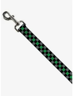 Outlet 😀 Checker Print 🐶 Dog Leash Gray Green 🛒 -Furniture Outlet Store 16155574 av1
