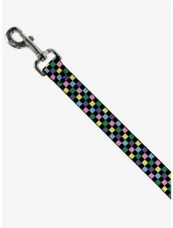 Brand new 🎁 Checker Print 🐕 Dog Leash Pastel Multi 🛒 -Furniture Outlet Store 16155626 av1