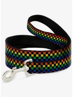 Best deal ๐ Checker Print ๐ฆฎ Dog Leash Rainbow Multi ๐