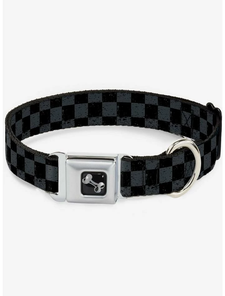 Brand new ๐ฏ Distressed Checker Print Seatbelt ๐ฆฎ Dog Collar Grey ๐ 1 Brand new ๐ฏ Distressed Checker Print Seatbelt ๐ฆฎ Dog Collar Grey ๐