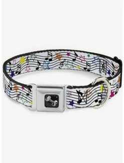 Best Pirce 🧨 Music Notes Stars Seatbelt 🐶 Dog Collar 😉