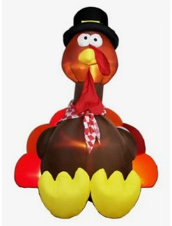Cheap 😀 Thanksgiving Pilgrim Turkey Inflatable Décor Large ❤️