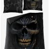 Promo 🌟 Black Gold Double Duvet Reversible Bedding Set 🎉