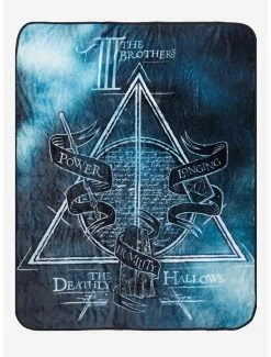Budget 👍 Harry Potter The Deathly Hallows Icons Throw Blanket 😉