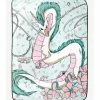 Hot Sale 😀 Studio Ghibli Spirited Away Haku Blossoms Throw Blanket 🔥