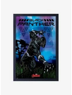 Cheapest ✔️ Marvel Black Panther Framed Wood Wall Art 👏