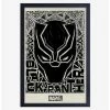 Budget 😀 Marvel Black Panther Linocut Framed Wood Wall Art ⌛