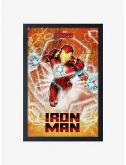 Cheap ⭐ Marvel Iron Man Framed Wood Wall Art 😍