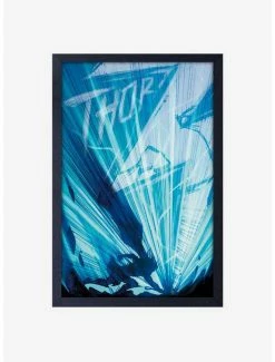 Promo 🧨 Marvel Thor Lightning Framed Wood Wall Art 😀