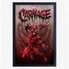 Brand new ❤️ Marvel Venom Carnage Ha Ha Ha Framed Wood Wall Art 😀