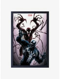 Cheapest ✔️ Marvel Venom Carnage Jump Scare Framed Wood Wall Art ✔️