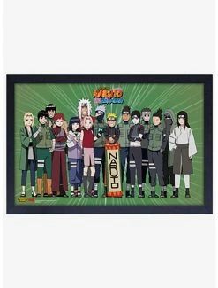 Brand new ✔️ Naruto Group Lineup Framed Wood Wall Art 😉