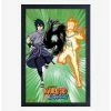 Brand new 🎉 Naruto Sasuke And Naruto Charge Framed Wood Wall Art ⭐