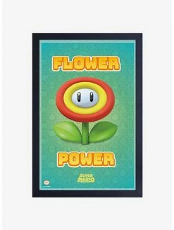 Hot Sale ✨ Nintendo Mario Flower Power Framed Wood Wall Art ✔️