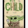 Top 10 🥰 Star Wars The Mandalorian Child Illustration Framed Wood Wall Art 🧨
