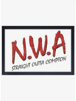 Outlet ❤️ N.W.A. Straight Outta Compton Framed Wood Wall Art ❤️