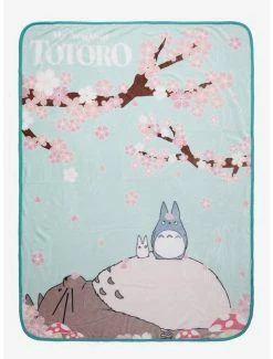 Wholesale 🥰 Studio Ghibli My Neighbor Totoro Cherry Blossom Throw Blanket 🔔