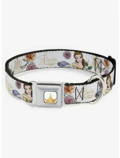 Coupon 💯 Disney Beauty And The Beast Belle Flowers Seatbelt 🦮 Dog Collar 🔥