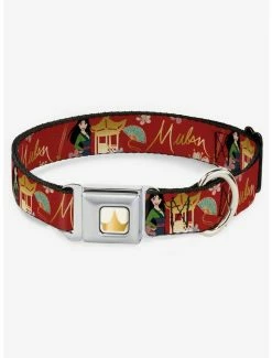 Deals 🧨 Disney Mulan Gazebo Flowers Seatbelt 🦮 Dog Collar 🔥