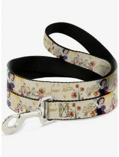 New ✨ Disney Snow White And The Seven Dwarfs Flowers Yellow 🦮 Dog Leash 🛒