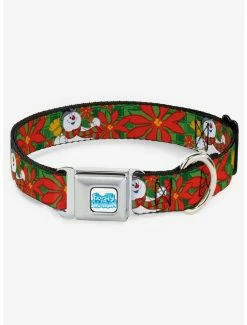 Best reviews of 😍 Frosty The Snowman Poinsetta Plaid Seatbelt 🦮 Dog Collar 🛒