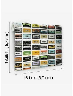 Best Sale 😀 Retro Cassette Peel & Stick Wallpaper 😀 5 Best Sale 😀 Retro Cassette Peel & Stick Wallpaper 😀 -Furniture Outlet Store 16997376 av2