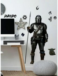Flash Sale 🌟 Star Wars The Mandalorian In Beskar Peel & Stick Giant Wall Decal 👍