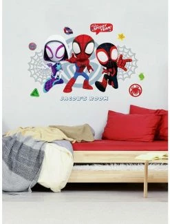 Wholesale 😀 Marvel Spider-Man and Friends Headboard Peel & Stick Giant Wall Decal ❤️