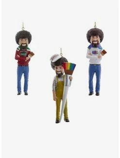Deals 🤩 Bob Ross Blow Mold Ornaments 3 Pc Set 👍