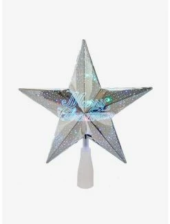 Cheapest 🎁 Light Merry 🎄 Christmas Silver Star Tree Topper 🥰