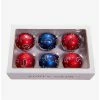 Deals 🎁 Bandana Style Glass Ball Ornaments 6 Pc Set 🤩